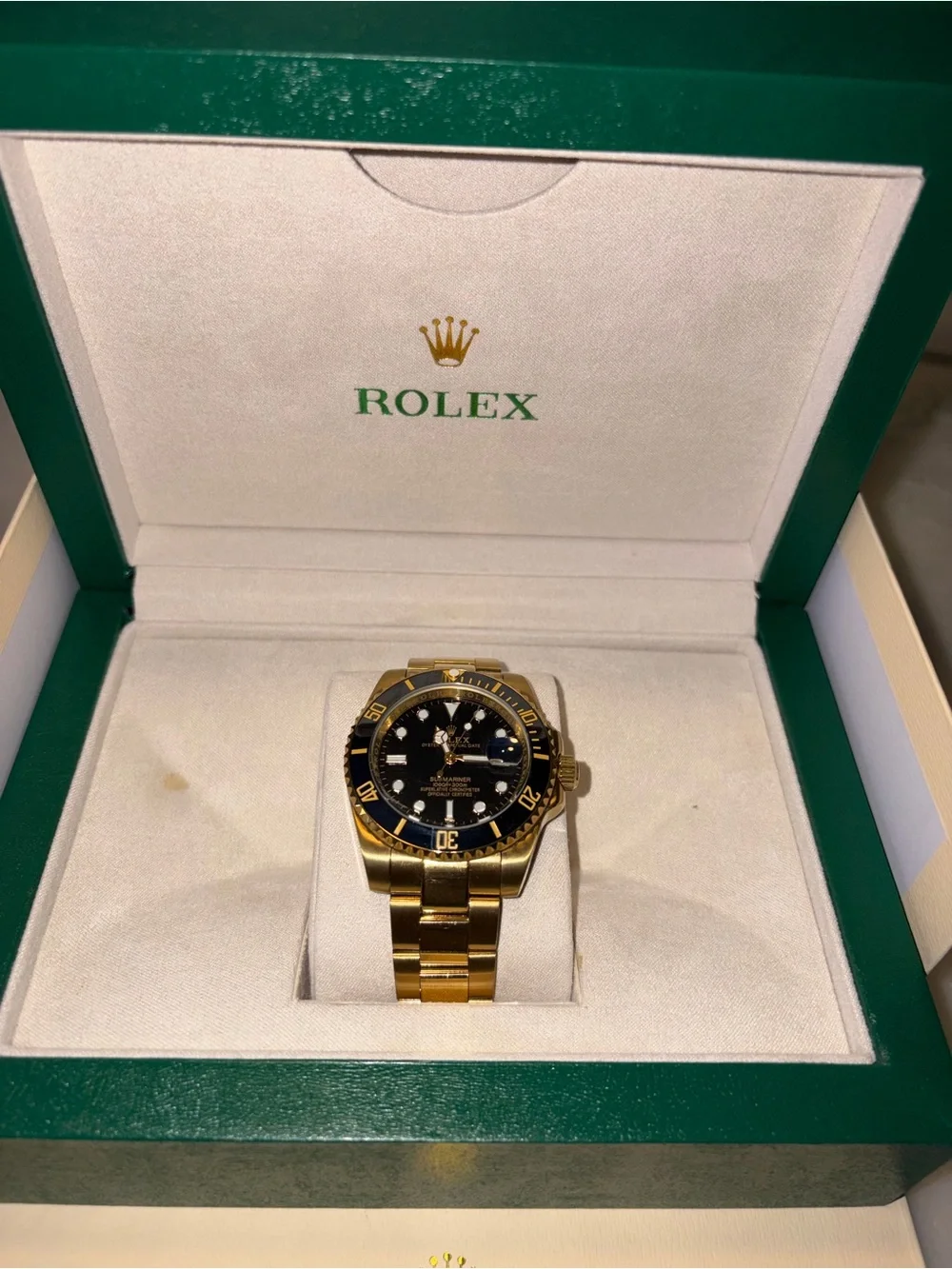 Geneva Gold-Tone Men’s Watch with Black Dial